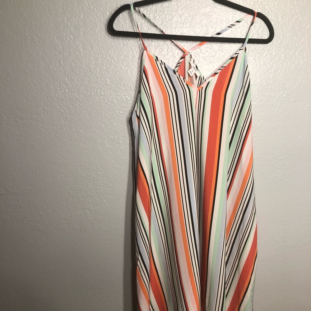NWT Bar III Pastel Rainbow Stripe Dress